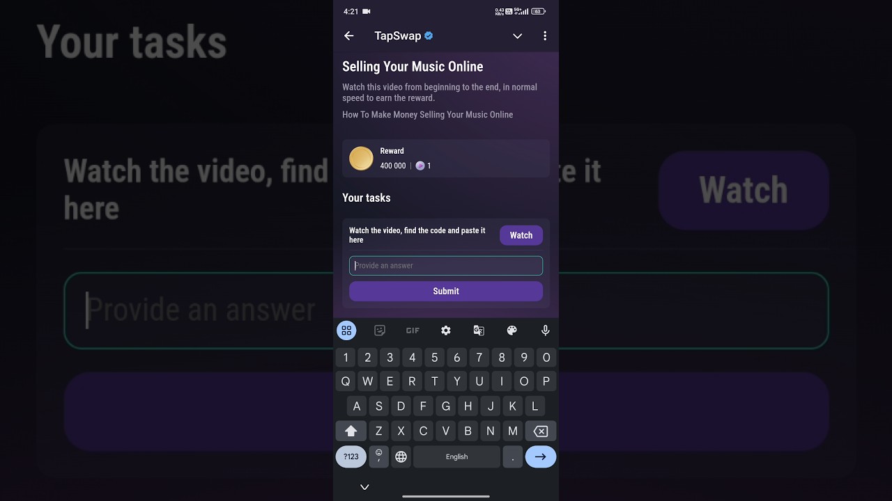 Selling your music online tapswap code || 