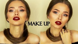 AUTUMN MAKEUP|ОСЕННИЙ МАКИЯЖ|ВЕЧЕРНИЙ МАКИЯЖ| Яна Русая(Привет! В этом видео я продемонстрировала яркий макияж с акцентом на губы! Макияж получился осенний, яркий...., 2016-09-09T20:56:12.000Z)