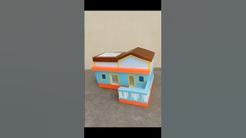 Amazing colourful mini thermocol house 🏡 #craft #diy