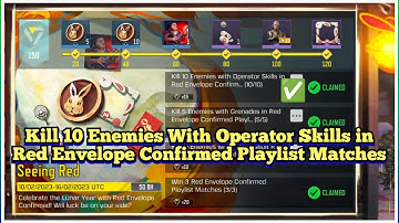 CODM Kill 10 Enemies With Operator Skills in Red Envelope Confirmed Playlist Matches Task Complete