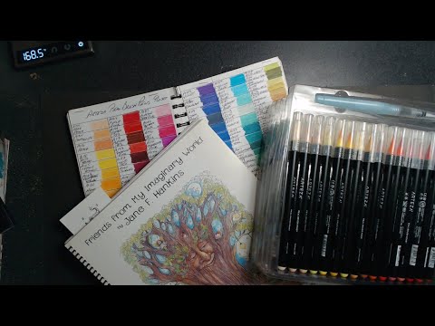 Видео: It MUST be a Coloring Sunday ~ Color & Chat with CLAldridgeArt in a Jane F. Hankins w/Brush Pens
