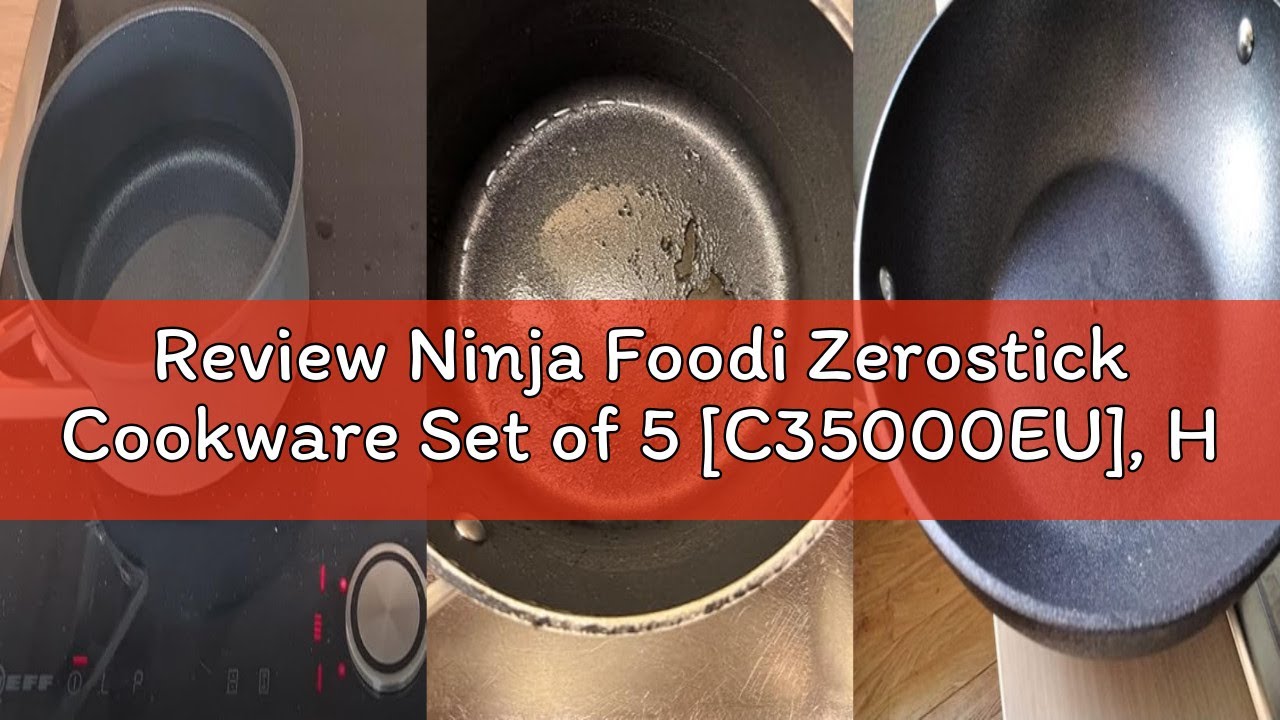 Ninja Foodi Zerostick Stapelbaar kookgerei [C55000EU], anti-aanbaklaag, geanodiseerd aluminium, alle warmtebronnen inclusief inductie, vaatwasmachinebestendig
