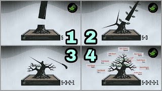 how to make bonsai tree step by step animation for beginner | llustrasi membentuk bonsai buat pemula