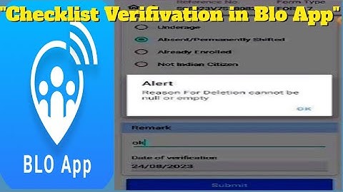 "BLO App Checklist Error: How to Fill 