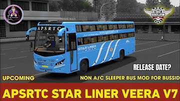 Upcoming APSRTC STAR LINER Veera v7 bs6 sleeper bus mod for bussid 