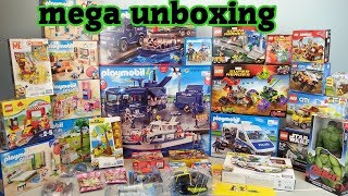 mega unboxing 5 Spielzeug auspacken seratus1 Playmobil Polizei Lego