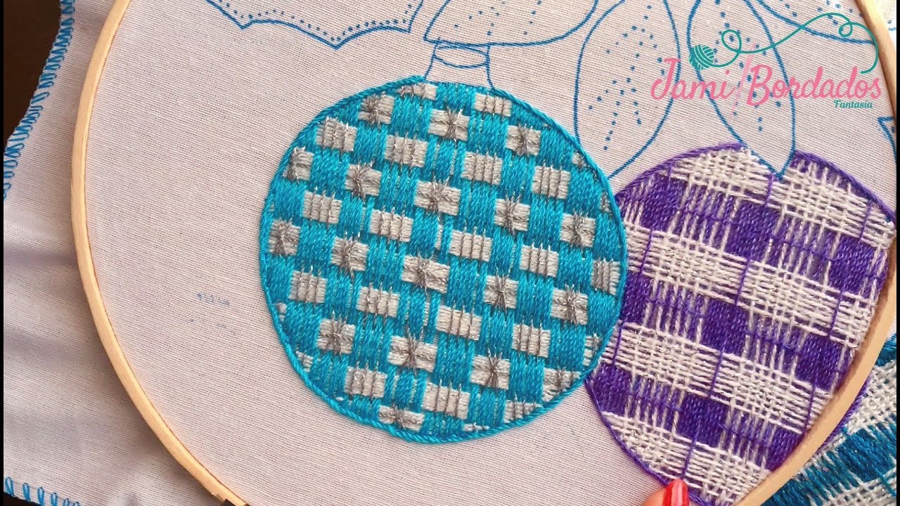 130. Bordado Fantasía Esfera 3 / Hand Embroidery Christmas Sphere with Fantasy Stitch