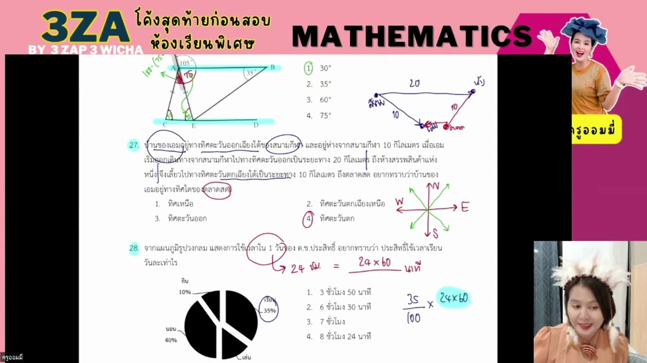 คอร์สโค้งสุดท้าย ติวเข้า ม.1 คณิตศาสตร์ ห้องพิเศษ