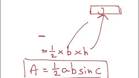 Area of a triangle using trigonometry tutorial