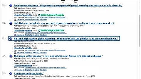 WorldCat - Conducting a Subject Search