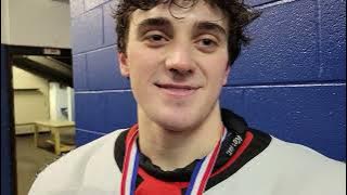 Brother Rice Hockey's Peter Rosa after Brother Rice's State Title win over Byron Center