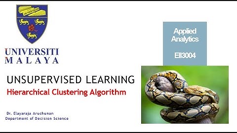 Unsupervised Learning - Hierarchical Clustering