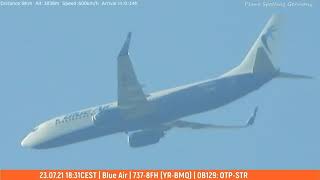 Blue Air 0B129:OTP-STR (23.07.2021) - Plane Spotting with #NikonP1000