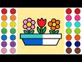 🌸🎨 Mom Teaches Child to Make a Cute Flower Pot Sand Art ✨ Easy Creative Fun