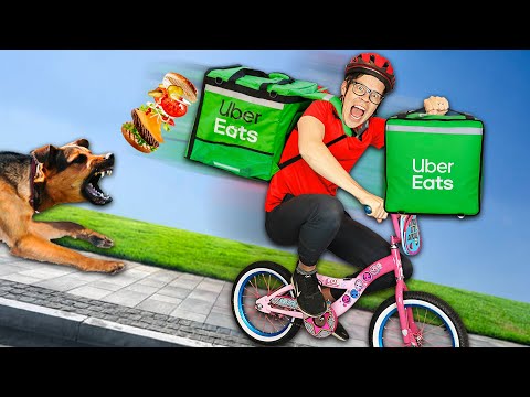 Worst Uber Driver On Tiny Bicycle for 24 Hours! Matt and Rebecca