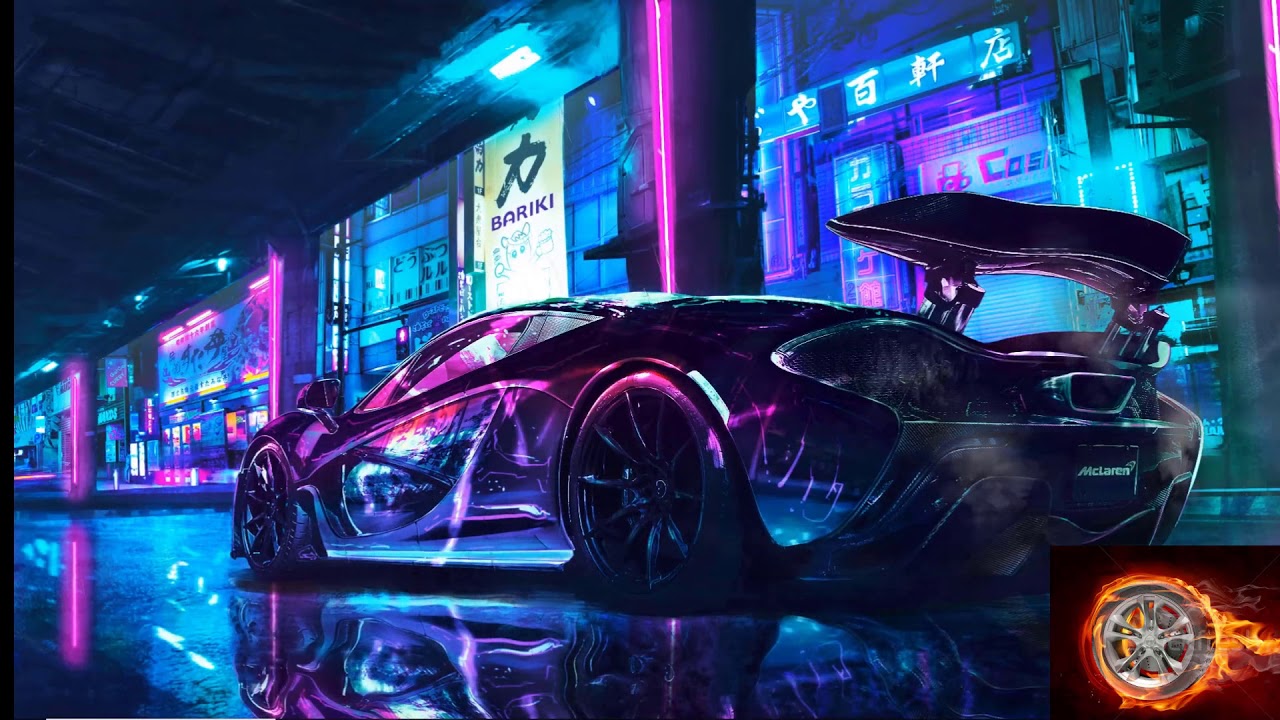 160  Neon car driving wallpaper engine for Desktop Wallpaper