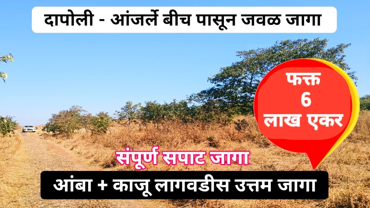 दापोली जवळ जागा ! आंबा, काजू लागवडीस उत्तम जागा ! Cheapest Price Agricultural land 