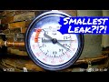 THE smallest PLUMBING LEAK DETECTABLE WITH A WATER PRESSURE GAUGE [15 Min / 1 Hour / 8 Hours]