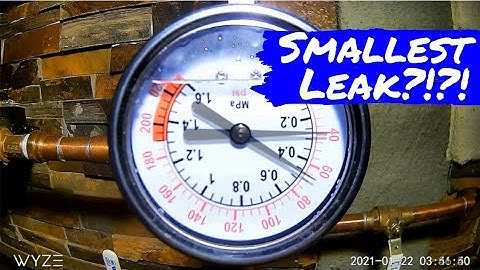 THE smallest PLUMBING LEAK DETECTABLE WITH A WATER PRESSURE GAUGE [15 Min / 1 Hour / 8 Hours]