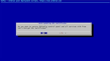 Installing Ispconfig within armbian-config