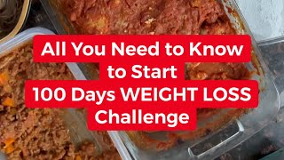 All You Need to Know to Start 100 Days WEIGHT LOSS Challenge