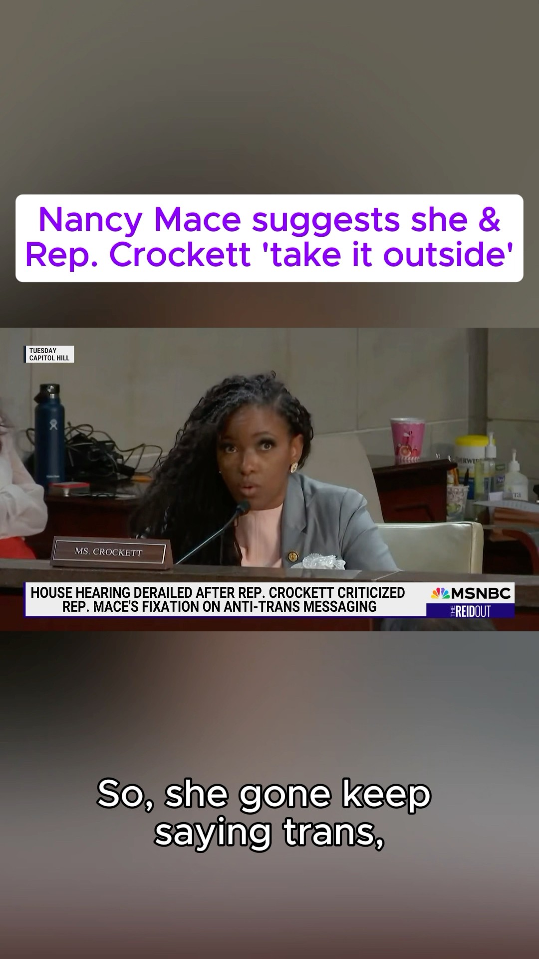 Nancy Mace suggests she \u0026 Rep. Jasmine Crockett 'take it outside'