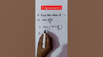 Find the value of tan19π/3 #maths #trigonometry #shorts