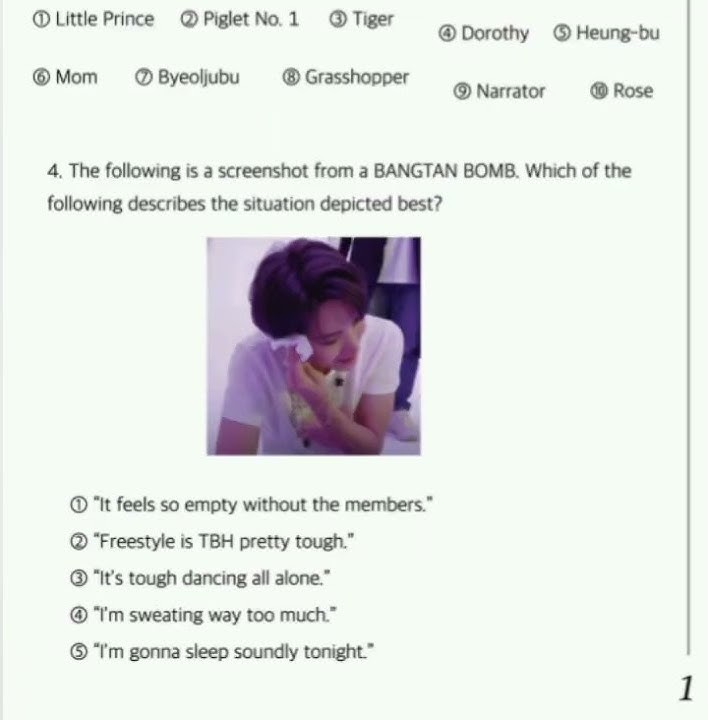 The test I think we'd all pass #bts #randompost
