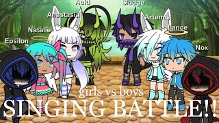 girls vs boys SINGING BATTLE!! / Gacha Life