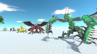 Giant Praying Mantis vs Robot Mantis vs Cyber vs Golden  vs Mutant  - Animal Revolt Battle Simulator