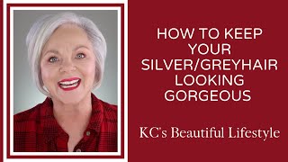 How To Keep Your Silver Hair From Turning Yellow | Hair Tutorial | Products I Use | Heatless Volume