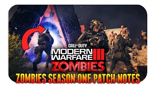 MWZ Season One Patch Notes | Call of Duty: Modern Warfare III |