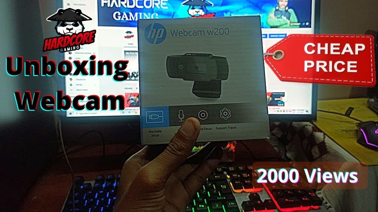 HP Webcam W200 | 720p With 30Fps Built In Mic | Let's Unboxing With ...