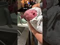 Newborn First Bath - 2 weeks old #momlife #newborn #cutebaby #firstbath #postpartumlife