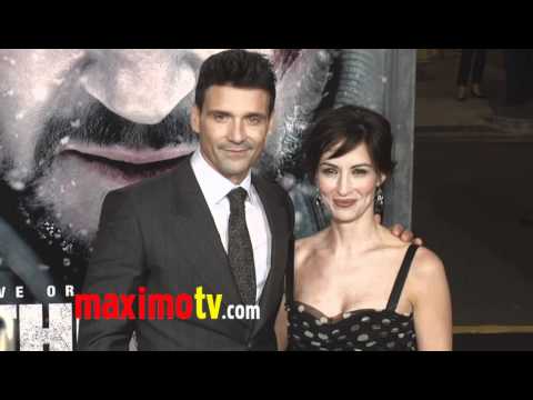 Frank Grillo and Wendy Moniz at THE GREY Premiere ...