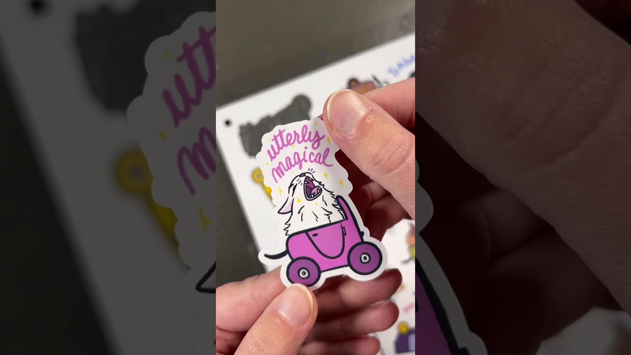 Part 2! Cutting my latest Sticker Pack! 💖 #artstreamer #art #sticker  #lgbtcommunity #queerartists