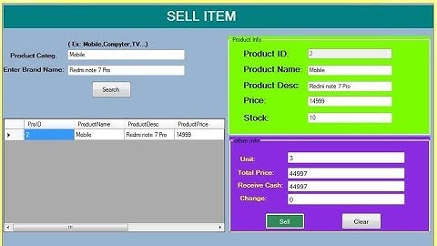 [ Hindi ] VB.NET Sale Inventory Mini Project | Sell Item | Part-7
