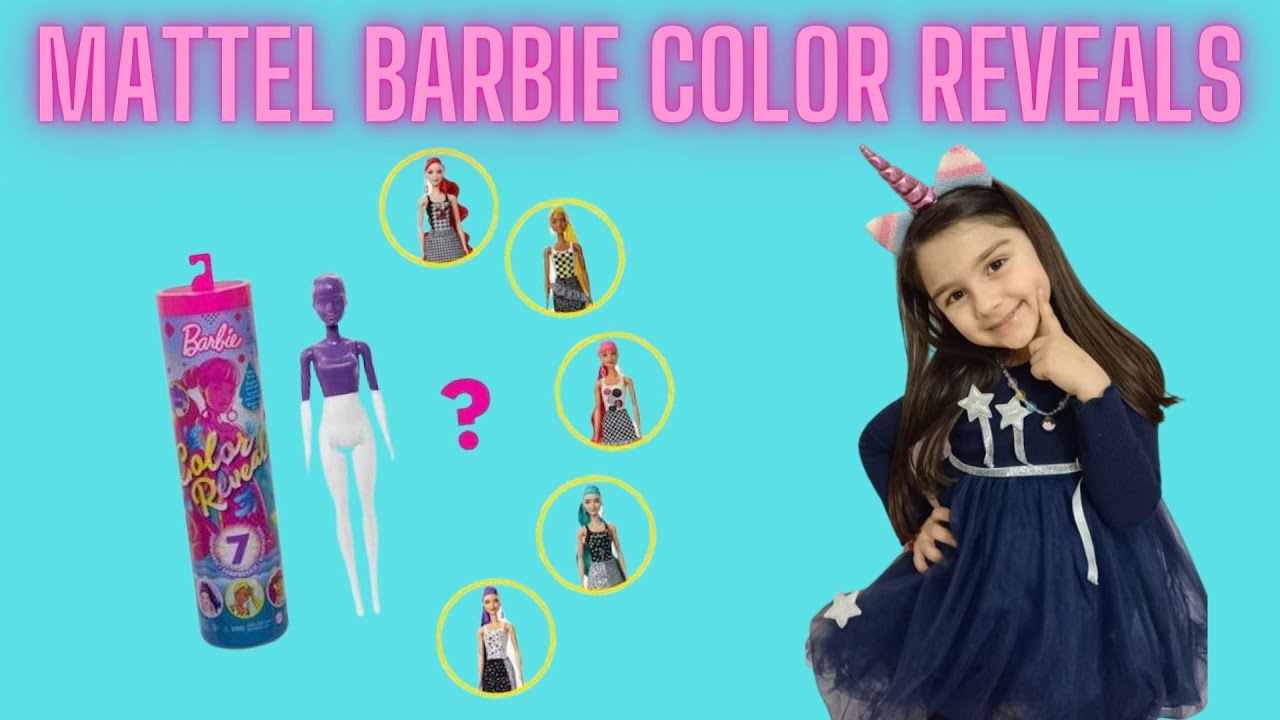 🎀Mattel Barbie Color Reveals Color Colored Doll Κούκλα Μπαρμπι