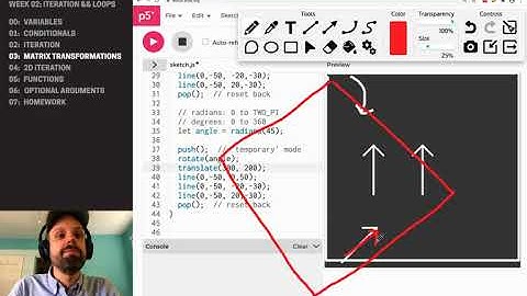 CP1: Iteration && Loops in P5JS – Matrix Transformations