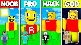 Minecraft Battle: NOOB vs PRO vs HACKER vs GOD! WEIRD STRICT DAD STATUE CHALLENGE in Minecraft