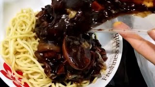 jjajangmyeon and soft dubu jjgae home delivery! | Korean fit foodie vlog! screenshot 1