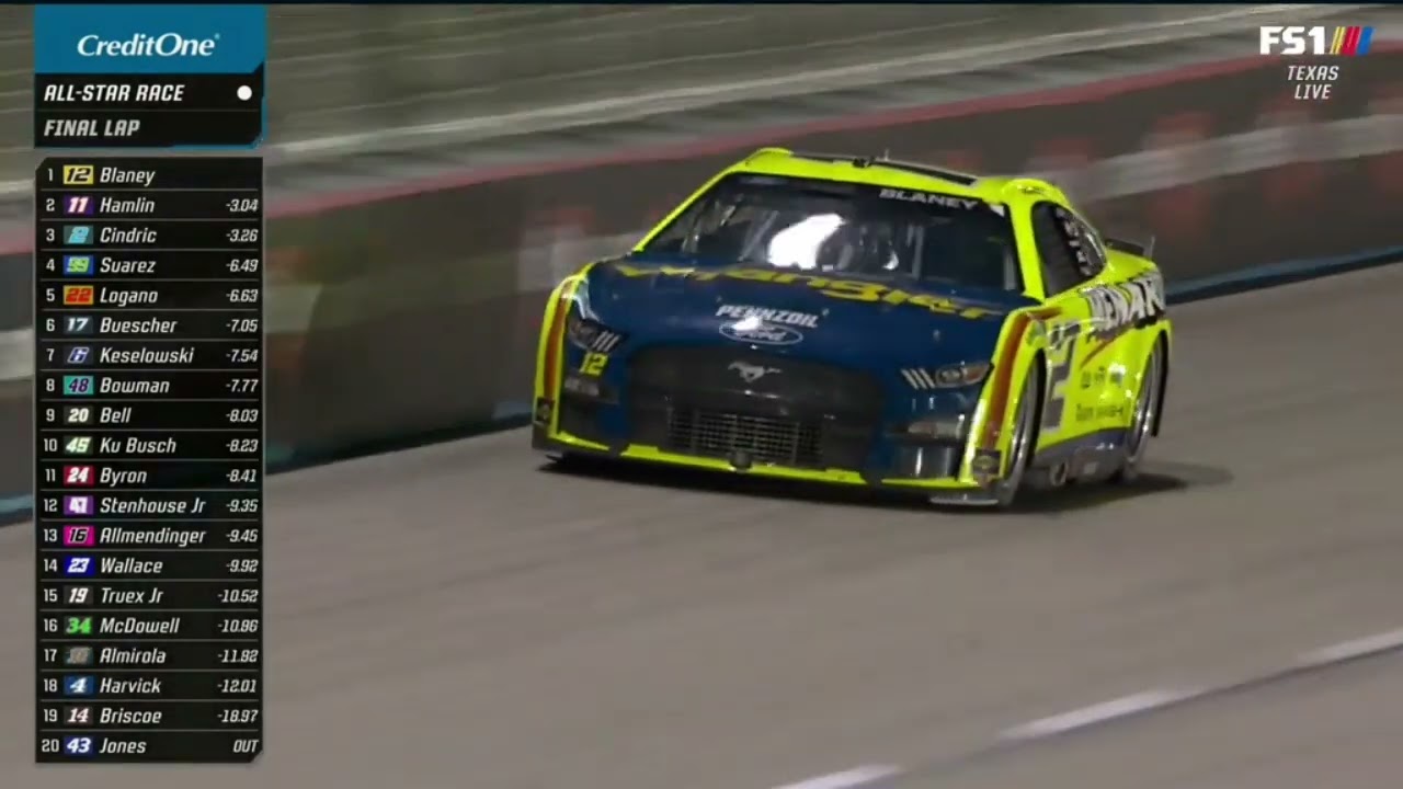 CAUTION ON FINAL LAP (OVERTIME) - 2022 NASCAR ALL-STAR RACE NASCAR CUP SERIES AT TEXAS