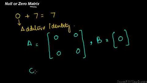 Null Matrix or Zero Matrix in Urdu