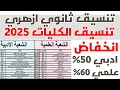 مؤشرات تنسيق الثانويه الازهريه 2025 مؤشرات تنسيق الكليات والمعاهد من الثانوي الازهري 2025 علمي وادبي مؤشرات تنسيق الثانويه الازهريه 2025 مؤشرات تنسيق الكليات والمعاهد من الثانوي الازهري 2025 علمي وادبي