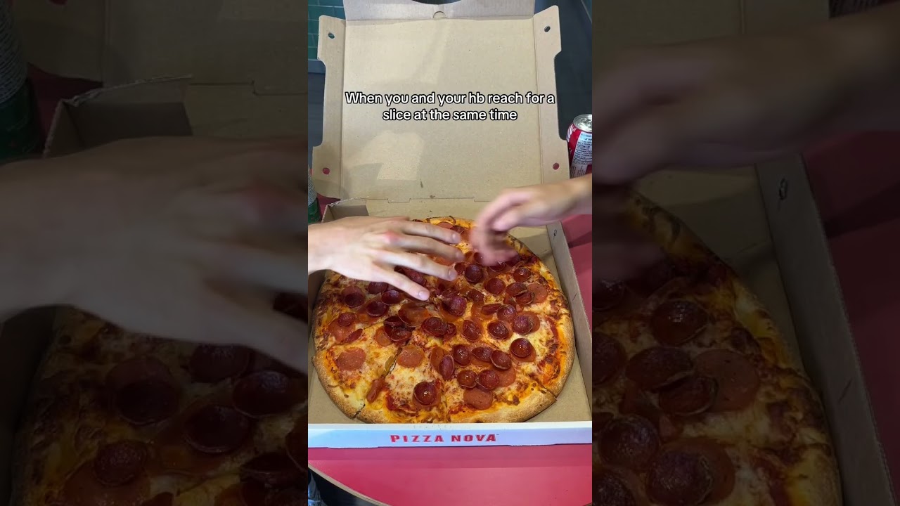 When you reach for the slice at the same time...