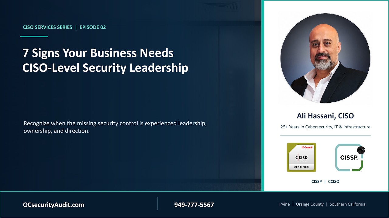 Thumbnail for 7 Signs Your Business Needs CISO-Level Security Leadership