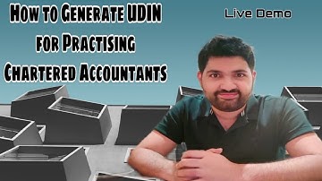 How to generate UDIN for Practising Chartered Accountants | Live Demo
