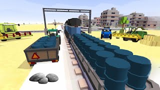 Crude oil transportation from the source to the farm | Blocky Farming & Racing Simulator screenshot 4