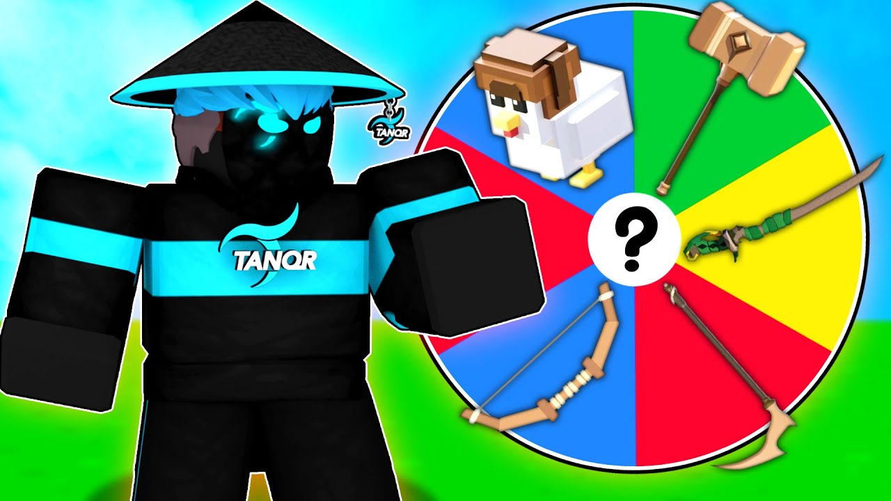 Roblox bedwars 1v1 but random forge weapon youtube
