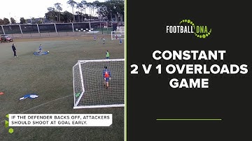 Soccer Drills: Constant 2 v 1 Overloads Game